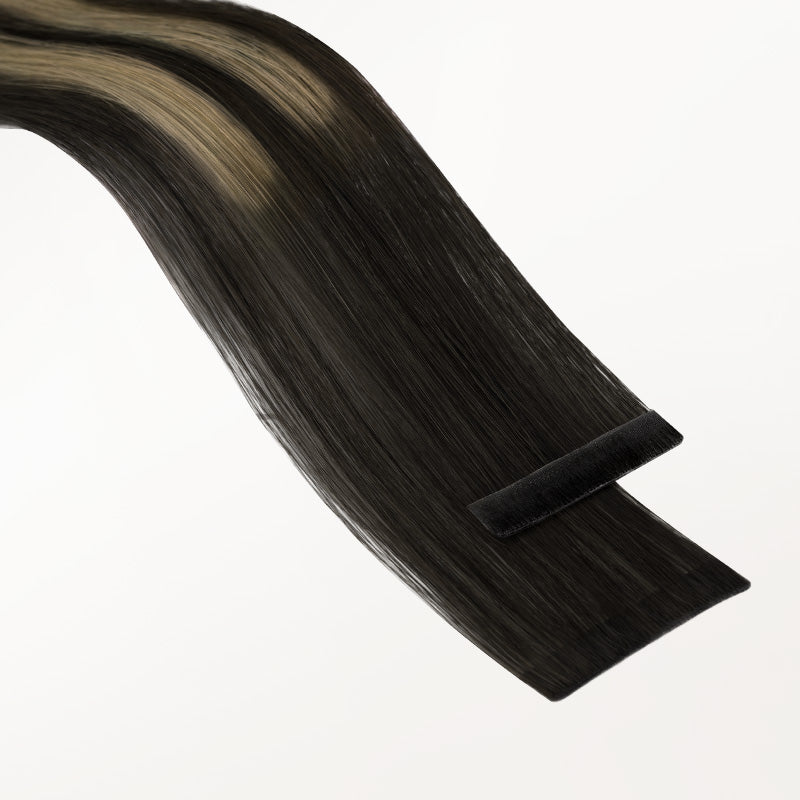 Brown Sugar Swirl Highlights (2C/4E/6C) Invisi Edge Tape-Ins 50g-100% Remy Human Hair.
