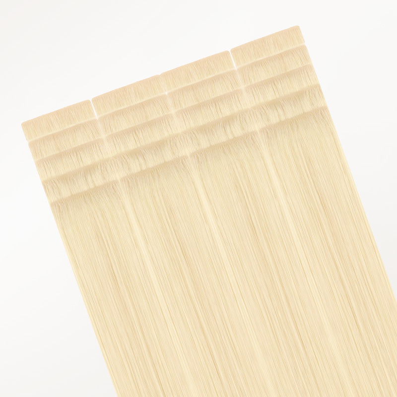  Platinum Blonde Balayage (17/22/60) Invisi Edge Tape-Ins 50g-100% Remy Human Hair.