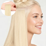  Platinum Blonde Balayage (17/22/60) Invisi Edge Tape-Ins 50g-100% Remy Human Hair.