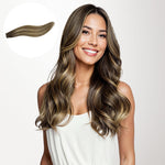 Caramel Blonde Balayage (4/27/4) Invisi Edge Tape-Ins 50g – 100% Remy Human Hair by GOO GOO Hair.