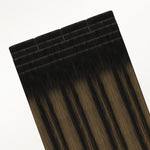  Natural Black Balayage (1B/6/1B) Invisi Edge Tape-Ins 50g-100% Remy Human Hair.