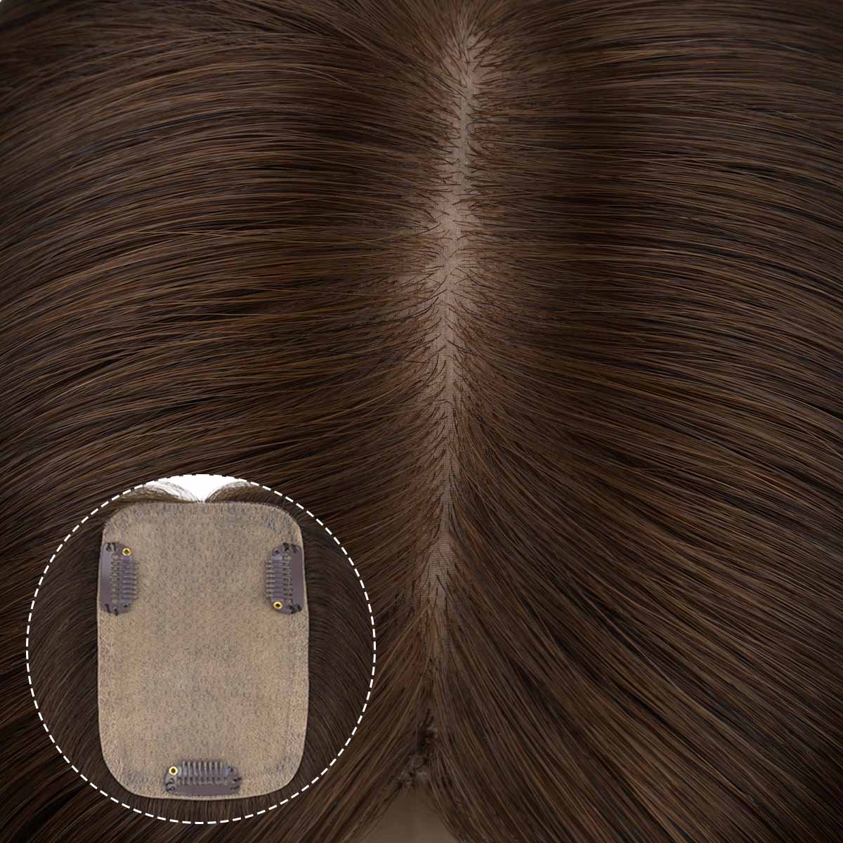  Platinum Blonde (60A) Human Hair Topper-100% Remy Human Hair.