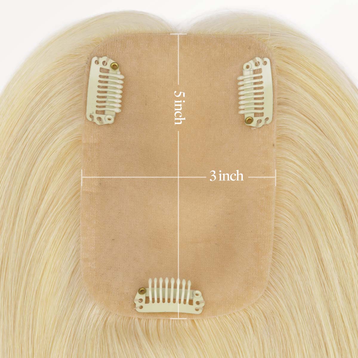  Jet Black (1) Human Hair Topper-100% Remy Human Hair.
