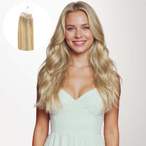 Light Blonde Highlights (16/22A) Micro Link Tip Hair Extensions – 100% Remy Human Hair by GOO GOO Hair.