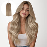  Natural Blonde Balayage (18ET90A) Micro Link Tip Hair Extensions-100% Remy Human Hair.