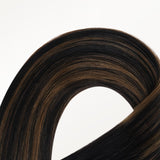  Natural Black Balayage (1B/6/1B) Micro Link Tip Hair Extensions-100% Remy Human Hair.