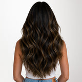  Natural Black Balayage (1B/6/1B) Micro Link Tip Hair Extensions-100% Remy Human Hair.