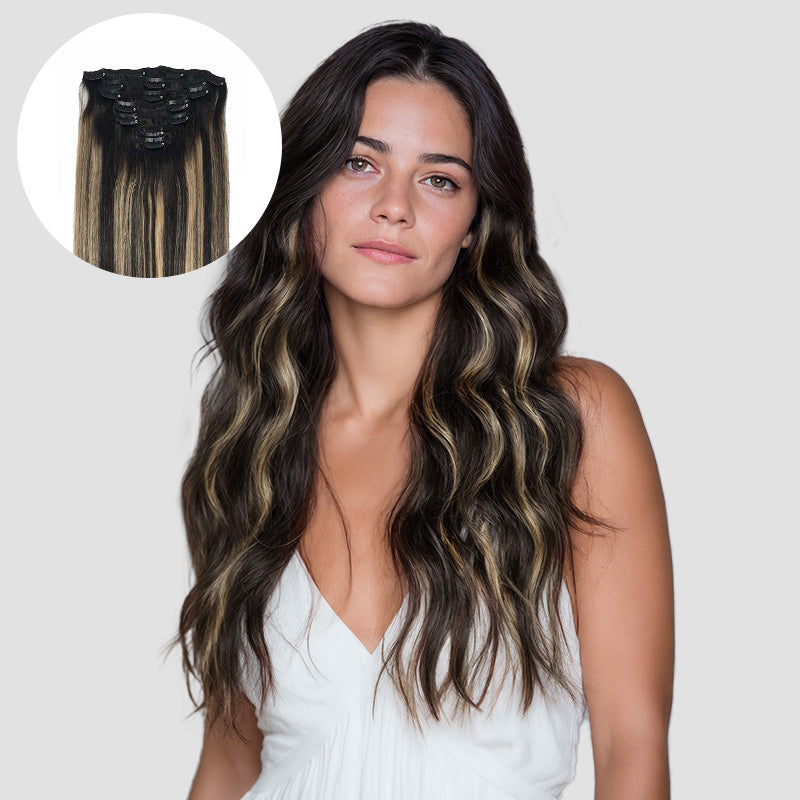 goo_goo_hair_extensions_normal_clip_ins_color_Black_to_Light_Blonde_Balayage_1B191B