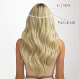 EXTENSIONES DE CABELLO PROFESIONALES Y DE ALAMBRE MARRÓN OSCURO (2)