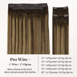 Karamellblond-Balayage (4/27/4) Profi-Haarverlängerung mit Draht