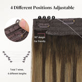 Karamellblond-Balayage (4/27/4) Profi-Haarverlängerung mit Draht