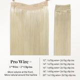 Platinum Blonde (60A) Pro & Wire Hair Extension (70g-140g)