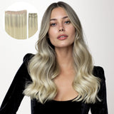 Platinblond Balayage (17/22/60) Profi-Haarverlängerung mit Draht