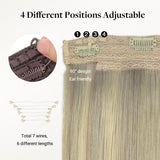 Platinum Blonde Balayage (17/22/60) Wire Hair Extensions (70g-110g)