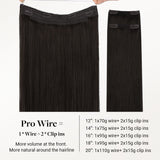 DUNKELBRAUN (2) PRO &amp; DRAHT HAARVERLÄNGERUNG
