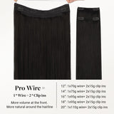 Natural Black (1B) Pro & Wire Hair Extension (70g-140g)