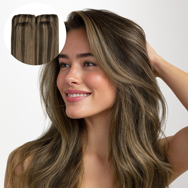 Caramel Blonde Balayage Seamless Clip-Ins