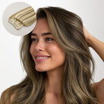 Caramel Blonde Balayage (4/27/4) Scalp Hair Fill-Ins (30g-39g)-100% Remy Human Hair extensions and accessories.