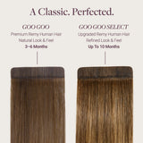 Caramel Blonde Balayage (4/27/4) GOO GOO SELECT Tape-In Hair Extensions 50g-70g