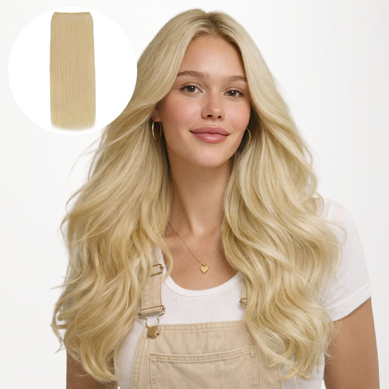  Golden Blonde Highlights (8B/60B) Sew-In Weft Hair Extensions (80g-120g)_100% Remy Human Hair.