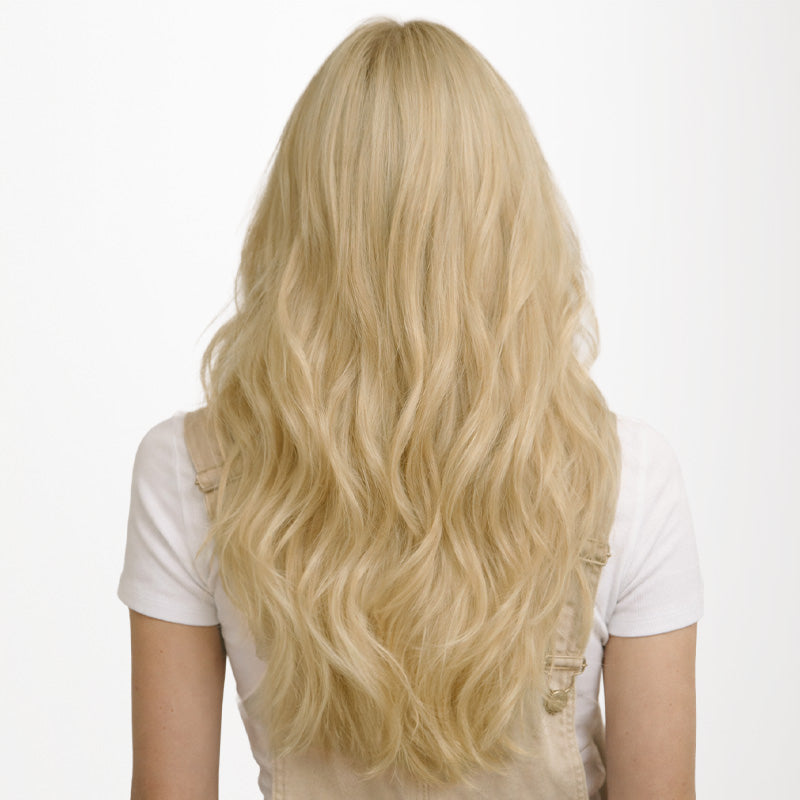  Golden Blonde Highlights (8B/60B) Sew-In Weft Hair Extensions (80g-120g)_100% Remy Human Hair.