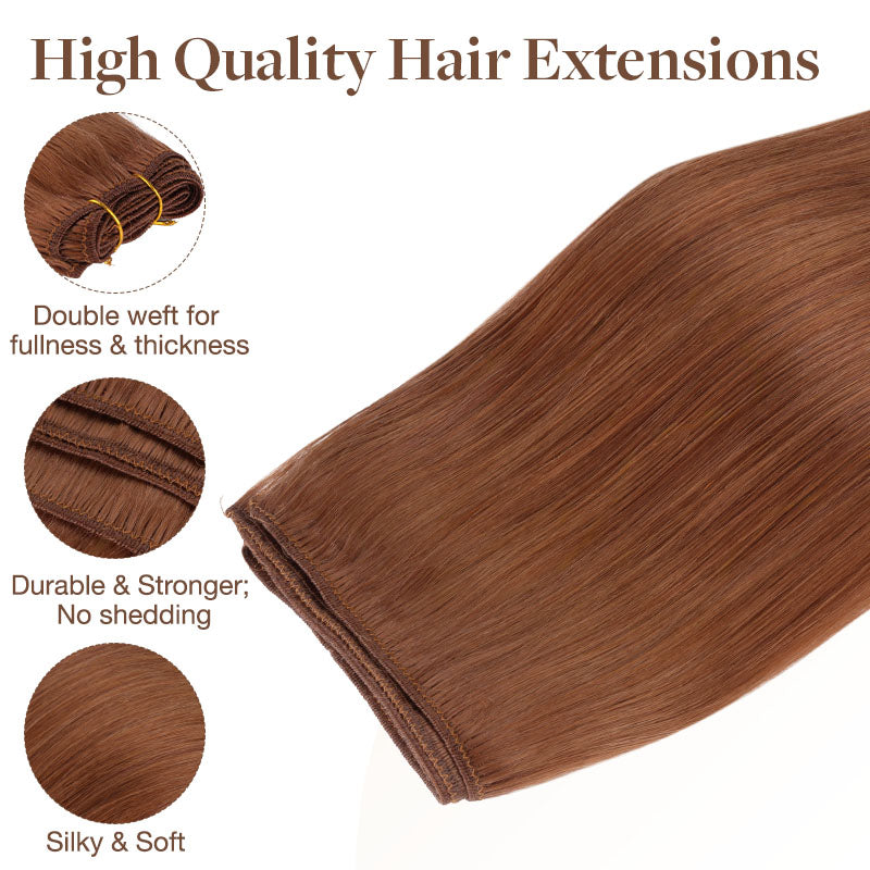 Cinnamon Terra Copper (330) Sew-In Weft Hair Extensions (80g-110g) [Clearance]_100% Remy Human Hair.