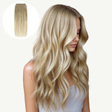 Extensiones de cabello con trama cosida RUBIO PLATINO (60A)