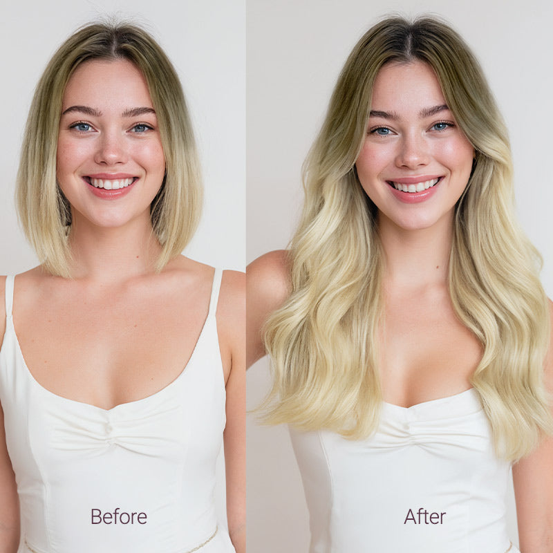 Ash Brown to Platinum Blonde (9/60) Tape-Ins 50g _100% Remy Human Hair.