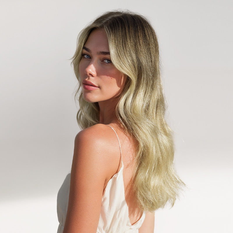 Ash Blonde Highlights Grade Hair Extensions Ash Brown To Platinum