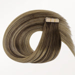 Caramel Blonde Balayage (4/27/4) Tape-Ins 50g – 100% Remy Human Hair by GOO GOO Hair.