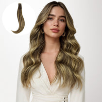 Caramel Blonde Balayage (4/27/4) Tape-Ins 50g-100% Remy Human Hair.
