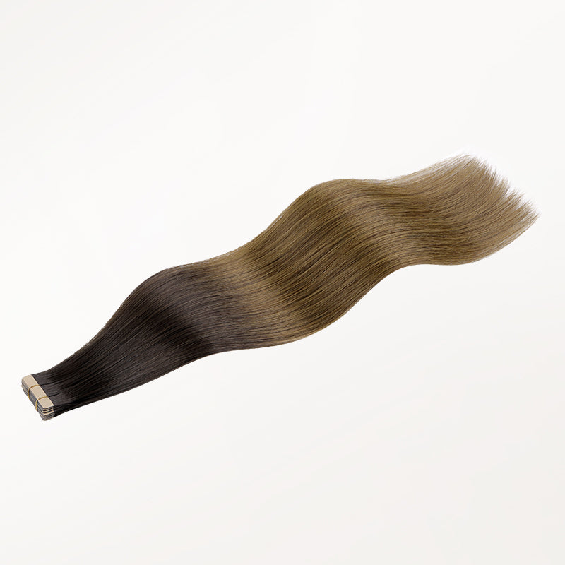Chocolate Dip Color Melt (1D/2C/4E) Tape-Ins 50g _100% Remy Human Hair.