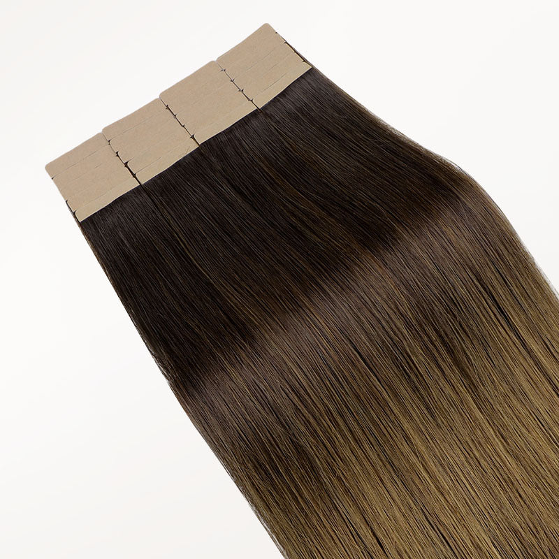 Chocolate Dip Color Melt (1D/2C/4E) Tape-Ins 50g _100% Remy Human Hair.