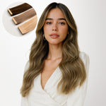 Chocolate Dip Color Melt (1D/2C/4E) Tape-Ins 50g_100% Remy Human Hair extensions and accessories.