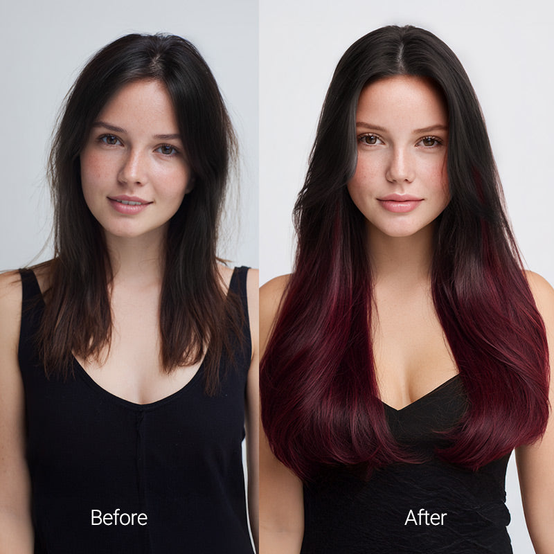 Jet Black to Red Omber (1/99J) Tape-Ins 50g _100% Remy Human Hair.