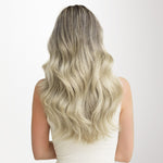 Platinum Blonde Balayage (17/22/60) Tape-Ins 50g – 100% Remy Human Hair by GOO GOO Hair.