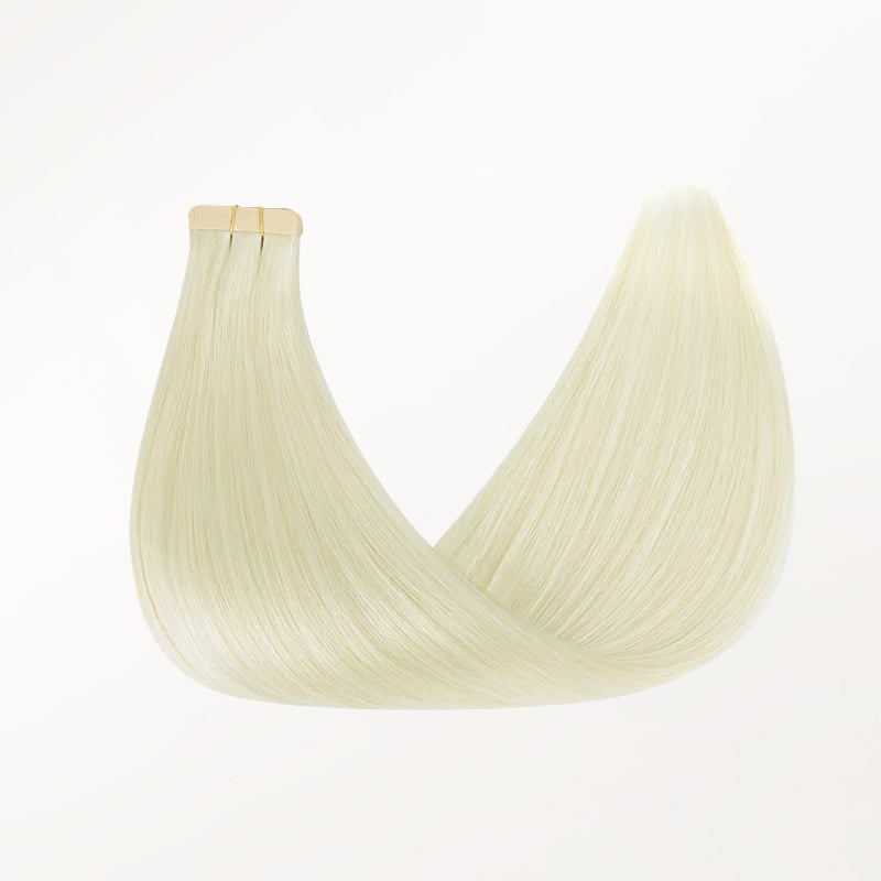 Bleach Blonde (613) Tape-Ins 50g – 100% Remy Human Hair by GOO GOO Hair.