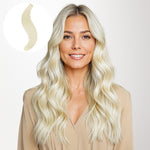 Bleach Blonde (613) Tape-Ins 50g – 100% Remy Human Hair by GOO GOO Hair.