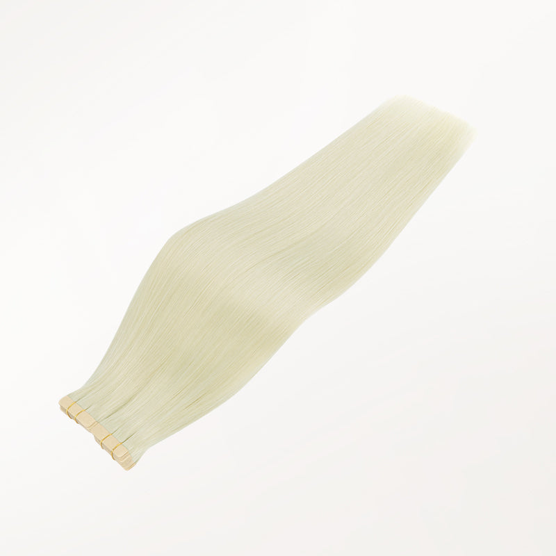 Bleach Blonde (613) Tape-Ins 50g – 100% Remy Human Hair by GOO GOO Hair.