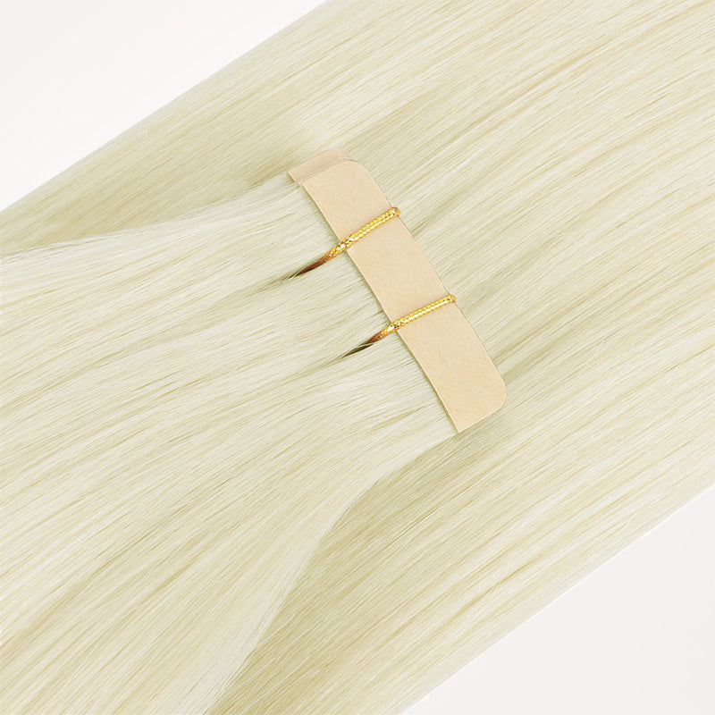 Bleach Blonde (613) Tape-Ins 50g – 100% Remy Human Hair by GOO GOO Hair.