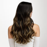 NATÜRLICHES SCHWARZES BALAYAGE (1B/6/1B) TAPE IN