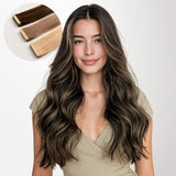 Natural Black Balayage (1B/6/1B) Tape-Ins 50g_100% Remy Human Hair extensions and accessories.