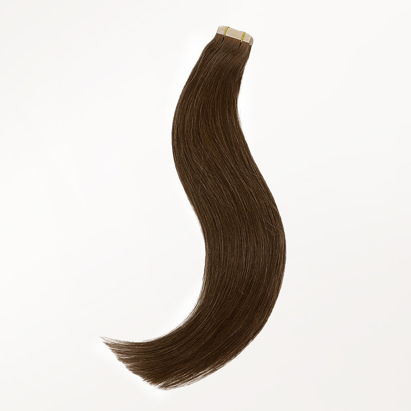 Chocolate Brown (4A) Tape-Ins 50g – 100% Remy Human Hair by GOO GOO Hair.