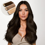 Chocolate Brown (4A) Tape-Ins 50g_100% Remy Human Hair extensions and accessories.