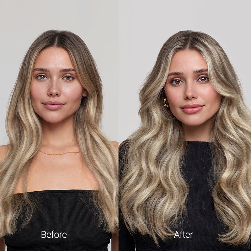 Golden Blonde Highlights (8B/60B) Tape-Ins 50g _100% Remy Human Hair.