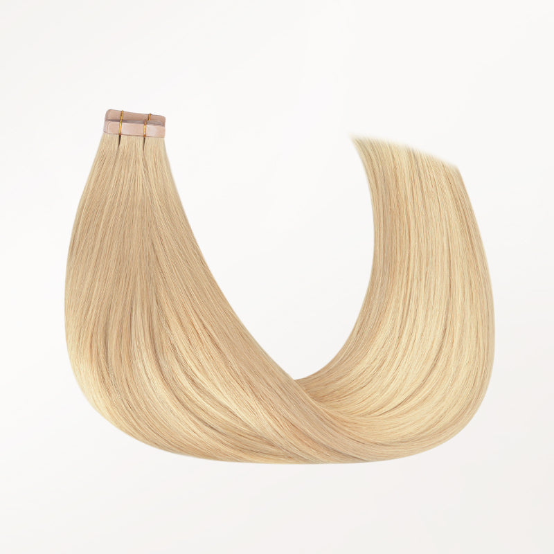 Pearl Ash Blonde Highlights (18AT60A) Tape-Ins 50g – 100% Remy Human Hair by GOO GOO Hair.