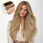  Espresso Root Ash Blonde Balayage (R5E/9A/60H) Tape-Ins 50g_100% Remy Human Hair extensions and accessories.
