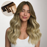 BALAYAGE RUBIO MIEL (4/26/4) Extensiones de cabello con trama cosida