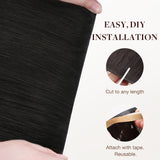 Jet Black (1) Thick Genius Tape Weft Hair Extensions 100-120g