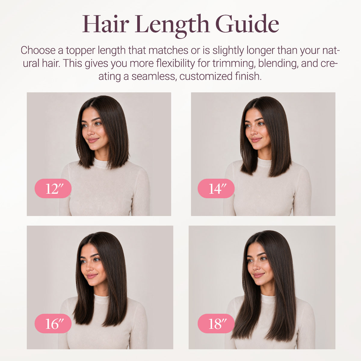  Dark Brown (2) Topper-100% Remy Human Hair.